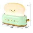 thumbnail image 2 of Luz tostadora, pequeña decoración de mesa con luz recargable, bonita forma de tostadora, 2 of 6