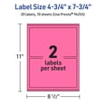 thumbnail image 6 of Avery Printable Rectangle Labels, Bright Pink, 4.75" x 7.75", 20ct, 6 of 11