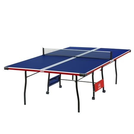 JOOLA Liberty Indoor Table Tennis Table with Ping Pong Net and Post Set, 15mm Surface, Regulation Size 9' x 5',