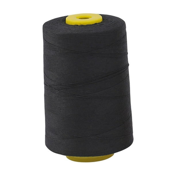 Hilo de coser Hilo de bordar Hilo multiusos Hilo de poliéster de 3000 yardas para Negro