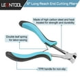 thumbnail image 3 of LEONTOOL Long Reach End Cutting Pliers Mini Wire Cutter Pliers Nail Pullers Nail Remover Tool End Cutting Nippers Jewelry Wire Cutter Tool Jewelry Making Pliers, 3 of 7