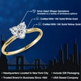 thumbnail image 2 of Gem Stone King 14K Two Tone Gold Lab Grown Diamond Solitaire Engagement Ring for Women | 0.44 Cttw | Heart Shape 5MM | DEF Color | VVS-VS Clarity | Size 7, 2 of 6