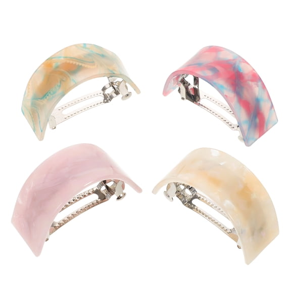 LOLIPPYY 4Pcs Trendy Acetate Hair Claw Clips for High Ponytail and Decorative Festival Hair Styling