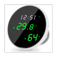 thumbnail image 1 of WiFi Room Thermometer Indoor Hygrometer: Smart Temperature Humidity Monitor with LED Backlit Display, 1 of 6
