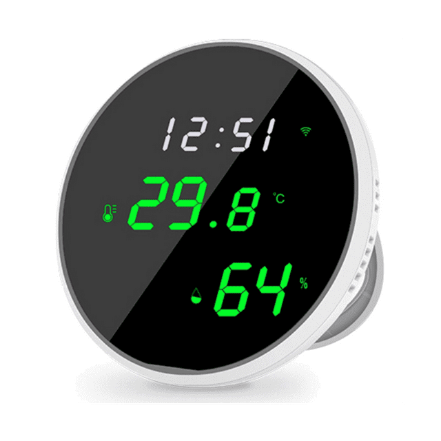 Thermomètre de Chambre WiFi Hygromètre Intérieur : Moniteur de Température et d'Humidité Intelligent avec Affichage Rétroéclairé LED