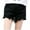 Black, variant on Girl Denim Shorts with Pocket Girls Solid Color High Elastic Waist Ripped Jeans Short Pants Streetwear