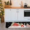 thumbnail image 4 of Christmas Kitchen Mats for Floor 2 Pieces, Washable Absorbent Kitchen Rugs Non Slip for Christmas Decor, Snowman Black Christmas Door Mat and Rug, 17''''x47''''+17''''x29'''', 4 of 6
