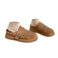 thumbnail image 1 of IUJSOY Sabots pour Femmes en Suède Ajouré à Enfiler Mules Chaussures Semelle en Liège Sandales à Plateforme Pantoufles, 1 of 9