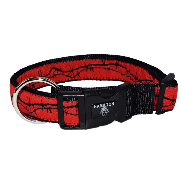 Hamilton 5/8" Adjustable Dog Collar, Small, fits 12" 18", Ribbon