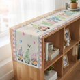 thumbnail image 6 of Table Runners 72 Inches Long Dress Scarves, Easter Farmhouse Kitchen Table Runner, Coffee Tablerunners, Country Gnomes Rabbit Colorful Eggs Flowers Treill 14x72 Inch, 6 of 9