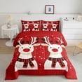 thumbnail image 2 of Manfei Cute Cartoon Deer Bedding Comforter Set,Merry Xmas Twin Comforter Sets,Happy New Year Bedding Set For Girl Boy,Breathable Home Decor Reversible,2pcs, 2 of 8