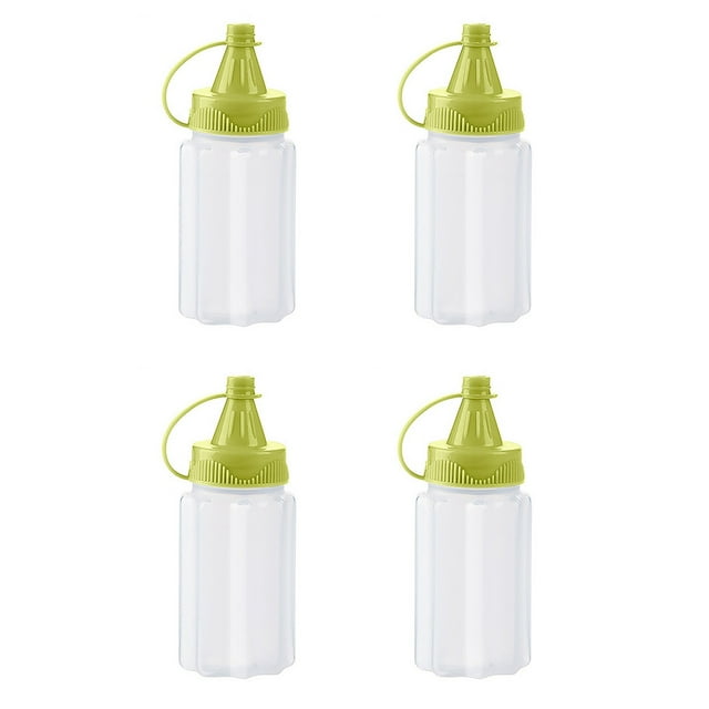 4 Pcs Mini Bouteilles d'Assaisonnement Transparentes Contenants de Rangement pour Biscuits Hermétiques Organisateurs de Réfrigérateur Contenants à Lessive pour l'Organisation Contenants de Rangement de Réfrigérateur Contenants de Rangement Alimentaires en Verre