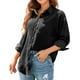 thumbnail image 2 of Blusa con botones de color puro, camisa de pana para mujer, blusa holgada de pana para mujer, blusa con bolsillo, valor excepcional, 2 of 6