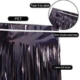 thumbnail image 6 of lanema Iridescent Black Foil Fringe Backdrop Curtains Glitter Shiny Tinsel Party Door Wall Curtain Holiday Decor, 6 of 6
