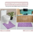 thumbnail image 5 of Home Weavers Modesto Bath Rug 100% Cotton Non-Slip Bathroom Rug Set Machine Washable Bathroom Rug, Bath Rug, U Shaped Contour, Runner, Bathroom Rug, Purple Color 5 Piece Bath Rug set, 5 of 8
