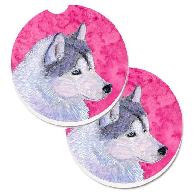 Ensemble de Sous-Verres de Voiture Sibérien Rose à 2 Gobelets