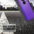 thumbnail image 2 of Value Pack ! for 6" Moto E5 Plus Moto E5 Supra XT1924 case Phone Case 360° Cover Screen Protector Clip Kickstand Holster Hybrid Shock Bumper combo purple, 2 of 4