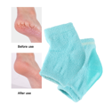 thumbnail image 2 of Calcetines de spa sin puntera con doble forro polar de gel para curar y tratar los talones secos y agrietados mientras duermes MFZFUKR CPB-US-YYM159-3, 2 of 5