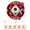thumbnail image 6 of 15 Inch Round Placemats Set of 6, Red Boho Non Slip Heat Insulation PP Table Mats, Neutral Tribal Ethnic Abstract Geometric Motifs Washable Place Mats for Kitchen Dining Party Table Decor, 6 of 7