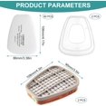 thumbnail image 2 of yeuweold 6001 Kit de Remplacement de Filtres de Protection Respiratoire Réutilisables, 60 Cotons Filtrants, pour Purificateur de Filtration, Protection du Visage, Compatible 6100/6200 / 7501/7502 / 6502/6800, 2 of 5