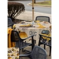 thumbnail image 5 of Outdoor Tablecloth with Umbrella Hole for Patio/Picnic/Party/Camping, Construction Truck Waterproof Table Cloth Square Cover Washable, Cartoon Grips and Bulldozers Beige (54"x 54"), 5 of 8