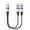 B, variant on 3Pin Male to Double Female Cable Balanced Microphone Adapter Cable 30cm Splitter Adapter for Speakers