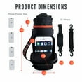 thumbnail image 4 of SPACETRONY Neoprene Sleeve with 32 oz Water Bottle – Adjustable Strap, Drawstring & Zippered Pockets, Black & Orange, 4 of 9