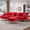 Red, variant on Wiilayok 114" U Shaped Sectional Sofa,Velvet Modular 4 Seat Sofa Set for Living Room,Convertible L Shaped Sofa Couch Set with Chaise Lounge, Ottoman and Pillows