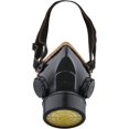 thumbnail image 1 of Máscara contra el polvo Protección de pintura Respirador químico industrial contra vapores tóxicos, protección de máscara de cartucho Válvula fácil de respirar, negro, 1 of 5