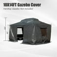 thumbnail image 4 of Domi Outdoor Living 10' x 14' Double Roof Universal Winter Gazebo Cover for Hardtop Gazebos,Enclosed Cover with Sidewalls and Mesh Windows Waterproof,Black, 4 of 7