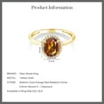 thumbnail image 6 of Gem Stone King 10K Yellow Gold Oval Orange Red Madeira Citrine and Diamond Women Engagement Ring (1.10 Cttw, Gemstone Birthstone), 6 of 6