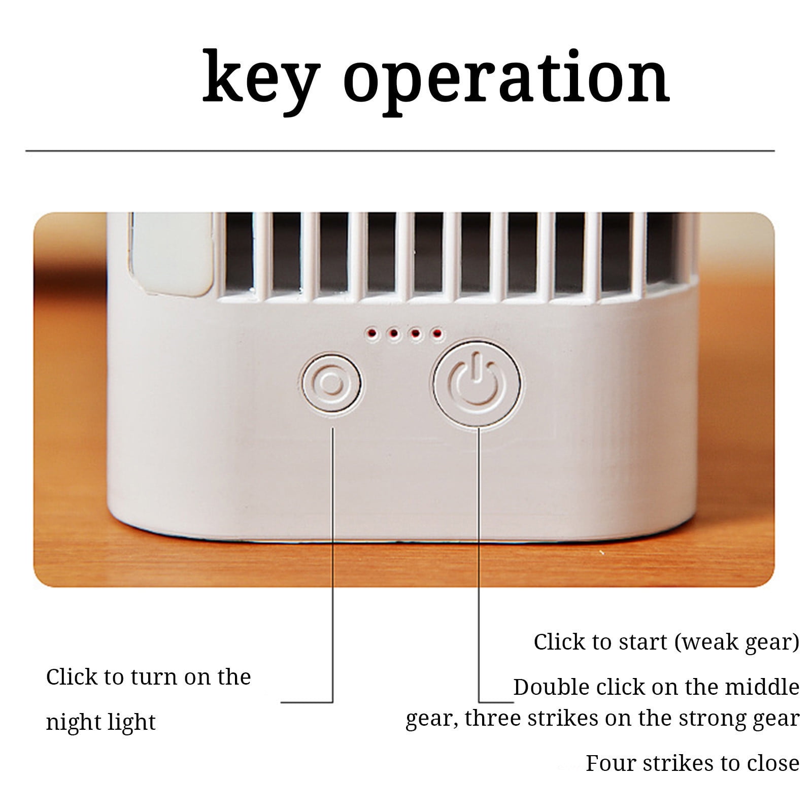 Clearance Portable Air Conditioner, 3 Speed Fans Room Air Conditioner with 200ml Large Water Tank, Evaporative Air Cooler for Room Bedroom, Night Light Cool Fan Silent Fan Strong and Cool