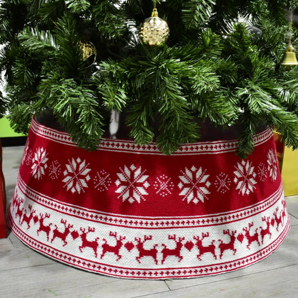 Xinhuaya Christmas Tree Skirt Red And Black Plaid Tree Skirt 30 Inch 6 Layer Rustic Xmas Tree Collar Xmas Walmart Com Walmart Com