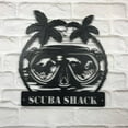 thumbnail image 3 of Craftnamesign Custom Scuba Diving Beach Mask Metal Wall Art LED Light, Custom Scuba Diver Name Sign, 3 of 5