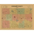 thumbnail image 2 of Peterson 14x12 Gold Ornate Wood Framed with Double Matting Museum Art Print Titled - Kingsbury County South Dakota - Peterson 1899, 2 of 4