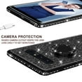 thumbnail image 5 of Samsung Galaxy S10 Plus/S10+ Case Cute Ring Stand Glitter Phone Case Cover, Bling Diamond Rhinestone Bumper Sparkly Kickstand Clear Girls Women for Galaxy S10+/S10 Plus - Black, 5 of 5