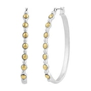 Two-tone Hoop Earrings