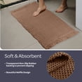 thumbnail image 3 of Lavish Home 2PC Waffle Bath Mat Set - Washable Bathroom Rugs (Natural), 3 of 7