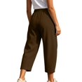 thumbnail image 6 of JUUNthy Womens Jogger Pants, Elastic Drawstring Waist with Pockets Loose Casual Fashion Cropped Sweatpants Navy Blue 3XL, 6 of 14