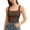 Brown, variant on fatyb Womens Square Neck Tank Tops Sleeveless Slim Shirts Casual Plain Summer Going out Tops for Women