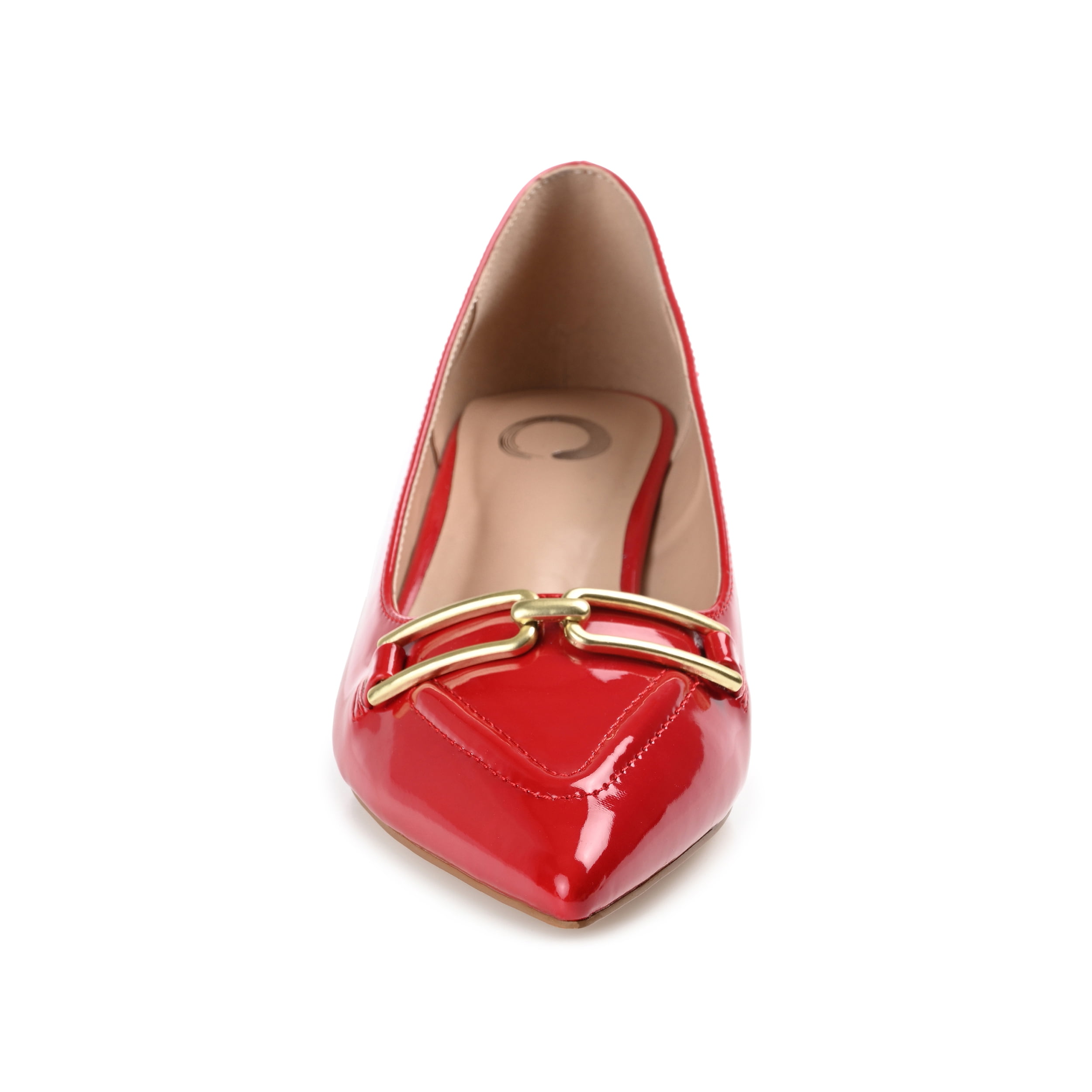 Journee Womens Rumi Kitten Heel Loafer Pointed Toe Pumps, Widths Available