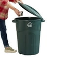 Hyper Tough 32 Gallon Heavy Duty Plastic Recycling Garbage Can