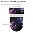 thumbnail image 7 of COEQINE Toilet Lid Cover and Toilet Tank Cover, Easy to Clean Breathable Stretchable Toilet Cover 2 Piece Set for Indoor Decoration, Rose Butterfly Starry Sky, 7 of 7