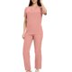 thumbnail image 4 of Ropa de Trabajo Mujeres Lavado de Bolsillo de Manga Corta Uniforme de Enfermera de Secado Elástico, 100% Poliéster Set Ligero, Lavado a Mano Casual, 4 of 6