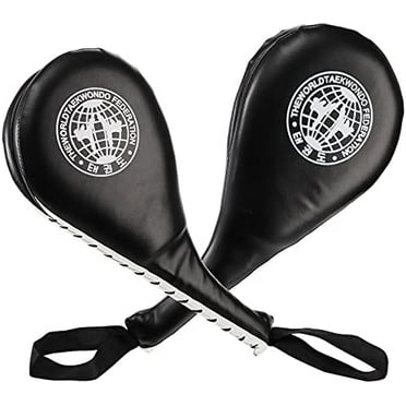 2 Pack Taekwondo Kick Pads, Durable Striking Pad Target TKD Karate Martial Arts Strike Targets Kickboxing Training, Black