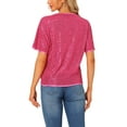 thumbnail image 3 of INSPIRE CHIC Sequin Shirt for Women's Sparkly Dolman Sleeve Party Oversize Bling Glitter Blouse XL Hot Pink, 3 of 6