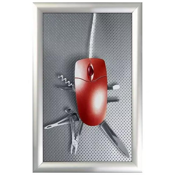 M&T Displays UCN255N017x7991 11 x 17 in. Snap Poster Frame with Mitered Corner - Silver