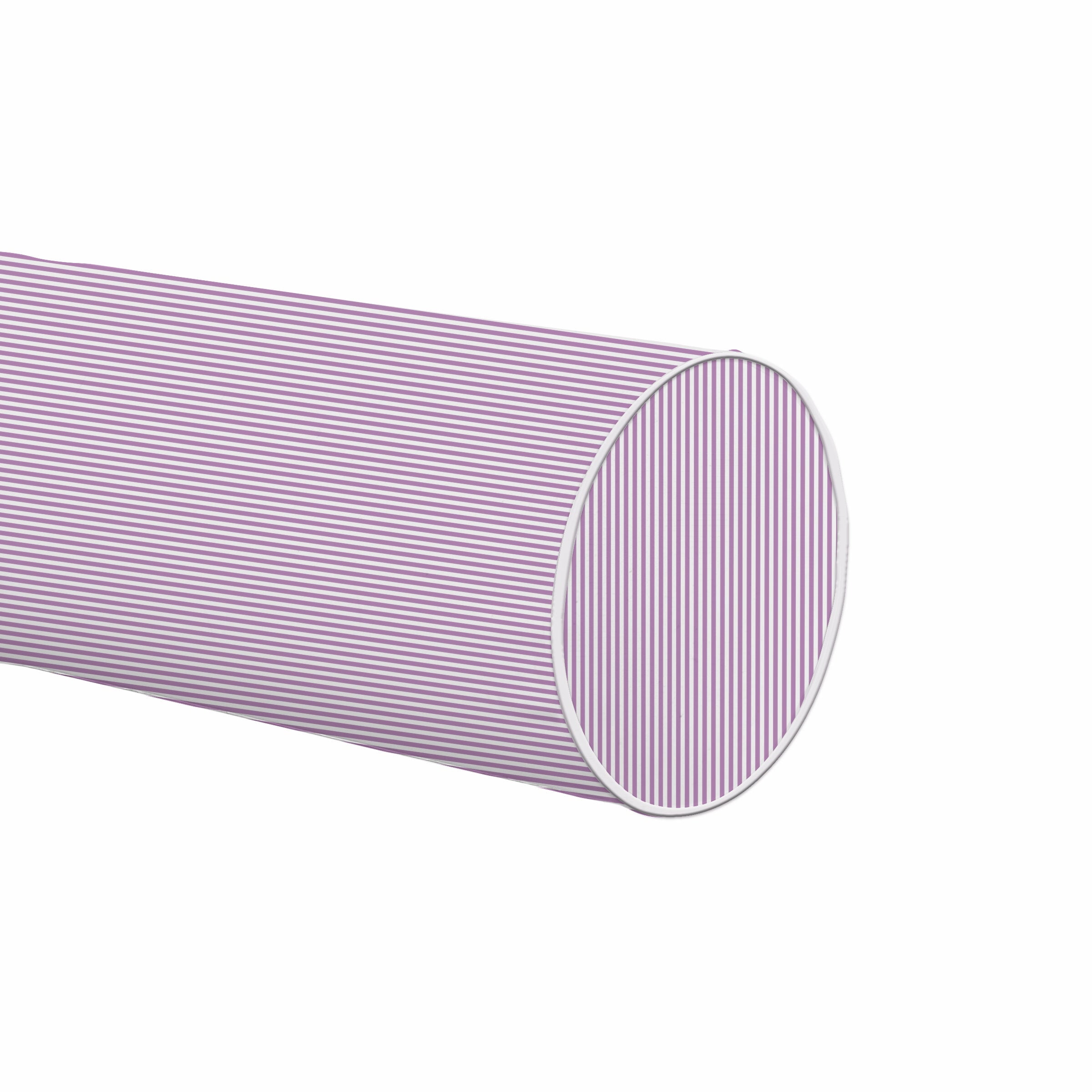 Velvet Bolster Pillow Cover with Ticking Stripe Pattern
