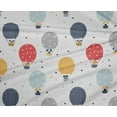 thumbnail image 5 of oneOone Polyester Lycra Off White Fabric Hot Air Balloon,Clouds & Rocket Transport Craft Projects Decor Fabric Printed By The Yard 56 Inch Wide, 5 of 5