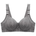 thumbnail image 1 of Gibobby Sujetadores deportivos para mujer Camiseta con aros con relleno ligero y copa de completa para mujer Curve Sujetador push-up Comfort Daily Support(Gris oscuro,38), 1 of 5